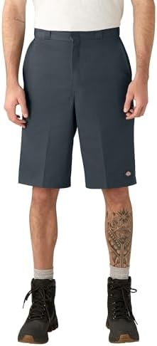 Dickies Men’s 13-Inch Loose Fit Work Shorts – Durable Outdoor Uniform Shorts with Multi-Pockets for Men on The Job, Graphite Gray, 40 US