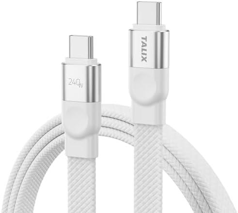 TALIX USB C to USB C Cable, 240W PD3.2 EPR Fast Charging Cord [3.3FT,480Mbps], Anti-Tangle Braided Type C Cable for iPhone 17 16 15 Series, iPad, MacBook, Dell, Lenovo, HP, Samsung S26 S25, and More