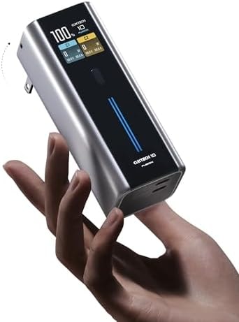 CUKTECH 65W Power Bank, 2-in-1 9000mAh Battery Pack with Built-in Wall Plug