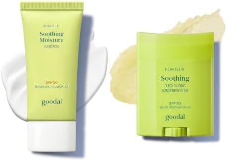 [BUNDLE] Goodal Heartleaf Soothing Moisture Sunscreen + Heartleaf Soothing Quick Sliding Sunscreen Stick