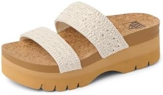 REEF Womens Sandals, Cushion Vista Higher, Vintage Tan Textile, 10