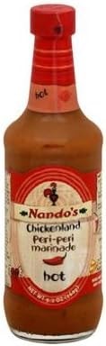 Nando's Hot Peri Peri Marinade, 9.2-Ounce Bottles (Pack of 6)