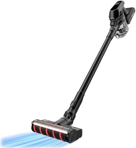 Honeywell Cordless Vacuum Cleaner, 600W 60Mins Runtime Vacuum Cleaners for Home, Cordless Vacuum w/self-Cleaning, Touch Screen, Flexible Stretch Hose for Pet Hair/Carpet/Hardwood Floor, VC16