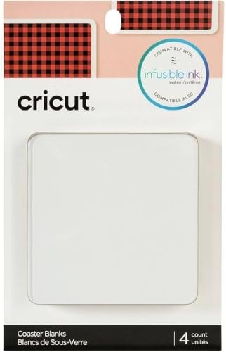 Cricut Square Coaster Blank, White - for Sublimation & Infusible Ink Projects