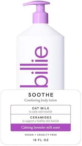 Billie Soothe Womens Body Lotion, Calming, Lavender milk, 18 Fl Oz