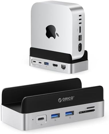 ORICO 10-in-1 Hub Compatible M.2 SSD Up to 8TB for Mac mini M6, M4/M4 Pro