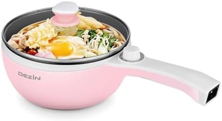 Dezin Electric Pot, 1.5L Non-Stick Portable Hot Pot Electric Upgraded, 700W
