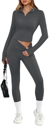 Alaroo Fall Outfits for Women 2 Piece Loungewear Sets Workout Tops Fashion