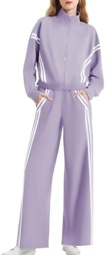 Casly Lamiit Womens Two Piece Outfits Matching Sweat Set Lounge Wear Fall