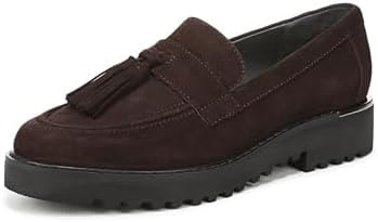 Franco Sarto Women's Carolynn Loafer Hickory Dark Brown Suede 5 M