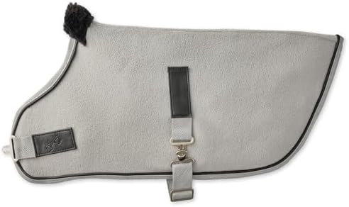 Pet Passion Preston II - The Polar Fleece Coat, Recycled Polar Fleece Warm Dog Jacket for Cold Weather for Small, Medium, Large Dogs​, Heather Grey, Medium (20-45 lbs)