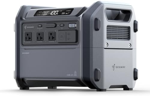 Segway Portable Power Station Cube 1000, 2200W AC Outlets, 1024Wh LiFePO4 Battery, Expandable Battery Capacity up to 5kWh Solar Generator for Camping, Home Backup, Power Outages, Off-grid