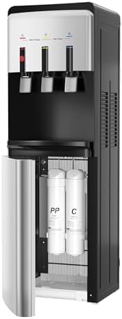 Euhomy Bottleless Water Cooler, NSF-Certified Dual Filters, 3 Temperatures