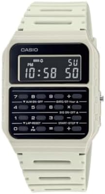 Casio CA53W Vintage Series | Grey | Data Bank | 1/100 SEC Stopwatch | Water Resistant | 8 Digit Calculator | Dual Time | Resin Band | Resin Case | Auto Calendar | Daily Alarm | 5 Year Battery