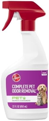 Hoover Pet Pre-Treat Spot and Stain Remover Spray, 22 oz., Pet Formula for Carpet and Upholstery, Tackles Tough Pet Messes and Stains, Pair with Hoover Carpet or Spot Cleaner