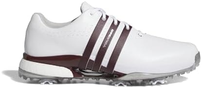 adidas Men's TOUR360 24, ftwrwhite/Maroon/iornmet, 7