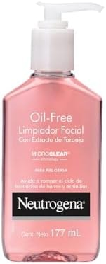 Neutrogena Oil-Free Pink Grapefruit Pore Cleansing Acne Wash and Daily Liquid Facial Cleanser with 2% Salicylic Acid Acne Medicine and Vitamin C, 6 fl. oz