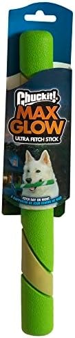Chuckit! Max Glow Ultra Fetch Stick Outdoor Dog Toy, 12 Inches, for All Breed Sizes