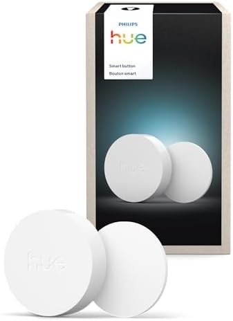 PHILIPS Hue Wireless Smart Light Switch Button, White, 1 Pack, Portable and Battery Powered, Smart Home Control, Requires Hue Bridge, Easy, No-Wire Installation