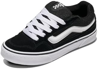 Vans Women's Caldrone Shoe, Suede/Mesh Black/White, 7.5