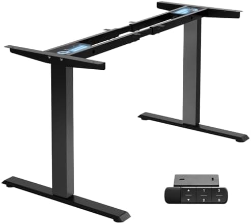 TOPSKY Dual Motor Standing Desk Frame, 225 lbs Capacity, Black
