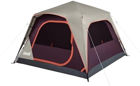 Coleman Skylodge Instant Tent with Rainfly, 4/6/8 Person Family Tent Sets Up in a Minute, Includes Pre-Attached Poles & Carry Bag