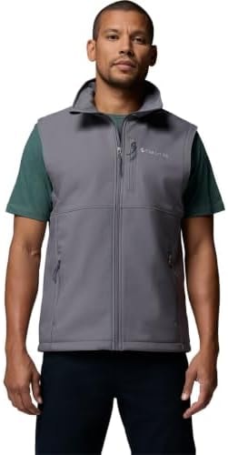 Columbia Men's Ascender II Softshell Vest, City Grey, 3X