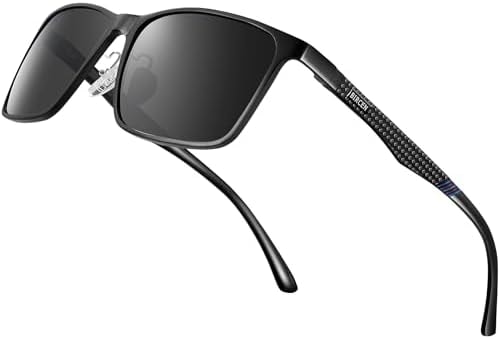 BIRCEN Polarized Mens Sunglasses for Driving: UV Protection Al-Mg Metal Sunglasses Lightweight Shades for Fishing Travel Golf