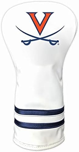 Team Golf NCAA Virginia Commonwealth Rams White Vintage Driver Head Cover White Vintage Driver Golf Club Headcover, Form Fitting Design, Retro Design