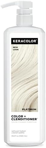 Keracolor Clenditioner PLATIUM Hair Dye - Semi Permanent Hair Color Depositing Conditioner, Cruelty-free, 33.8 Fl. Oz.