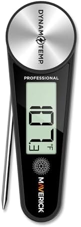 Maverick Dynamo Temp Instant Read Thermometer, No Batteries, Fast 2mm Step-Down Probe, ±1.8°F Accuracy, Magnetic Mount, IP54 Water-Resistant, Folding Design for Cooking & Grilling (DYNT-02)