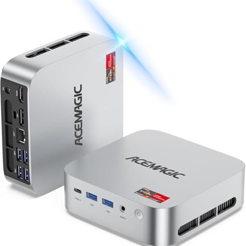ACEMAGIC Mini PC Windows 11 Pro AMD Ryzen 7 7735HS 24GB RAM 512GB SSD