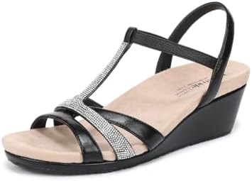 LifeStride Women's Mimosa Wedge Sandal Black 12 M
