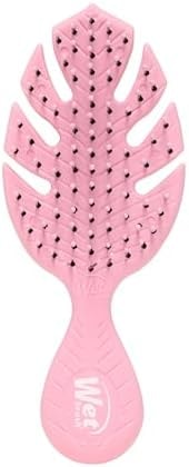 Wet Brush Go Green Mini Detangler, Pink - Detangling Travel Hair Brush - Ultra-Soft IntelliFlex Bristles Glide Through Tangles & Gently Loosens Knots While Minimizing Pain, Split Ends & Breakage
