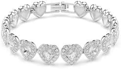 Swarovski Ariana Grande Collection, Clear Crystal & Pearls, Rhodium Finish Bracelets