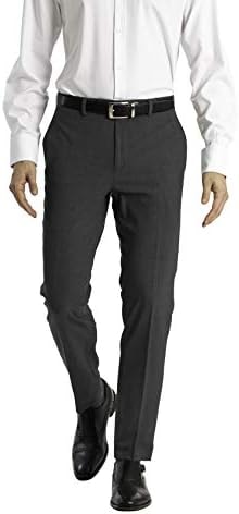 Calvin Klein Men's Skinny Fit Stretch Dress Pants | Suit Pants for Men | Ultra-Tapered Suit Pants, Wrinkle-Resistant, Moisture-Wicking Fabric | Charcoal Grey 38/30