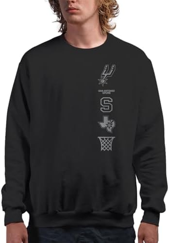 Junk Food NBA - San Antonio Spurs Stacked Logo Adult Crewneck