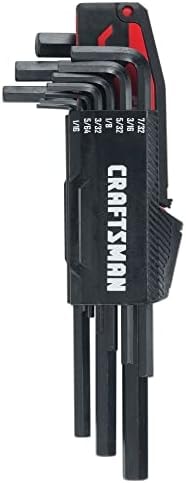 Craftsman 10-Piece SAE Hex Key Set, Black, Steel