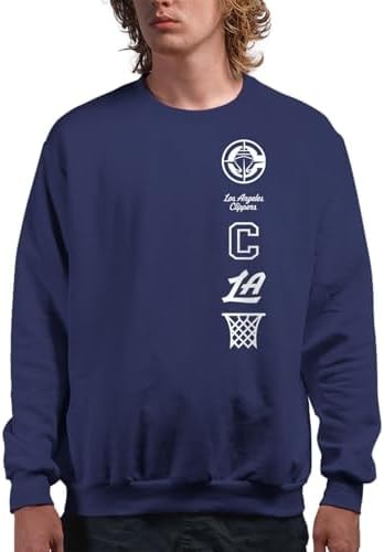 Junk Food NBA - Los Angeles Clippers Stacked Logo Adult Crewneck