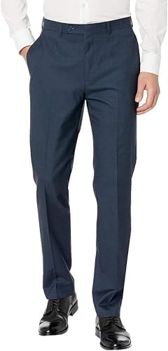 Calvin Klein Men's Slim Fit Dress Pants | Suit Pants for Men | Stretch Comfort Fabric, Tailored Silhouette, Wrinkle-Resistant, Ready-to-Wear | Navy 44/30