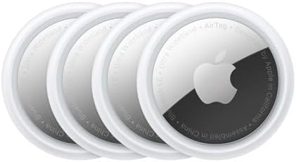 Apple AirTag (1st Generation) - 4 Pack. Keep Track of and find Your Keys, Wallet, Luggage, Backpack, and More. Simple one-tap Set up with iPhone or iPad, Bluetooth