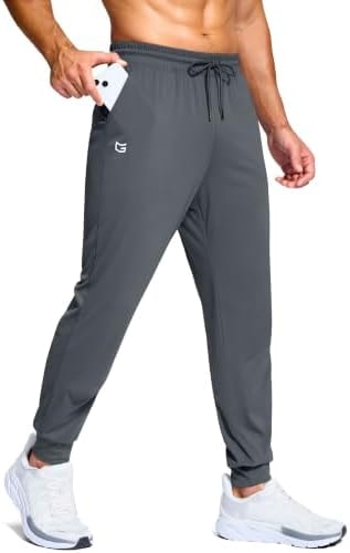 G Gradual Men's Joggers Athletic Workout Pants with Pockets Graphite Grey