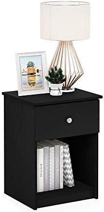 Furinno Tidur Nightstand, Black Oak, Americano, 2-Pack