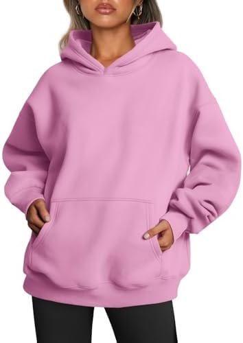 Trendy Queen Womens Hoodies Oversized Sweatshirt Pink M