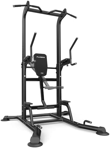 FLYBIRD Heavy-Duty Power Tower, Pull Up Dip Station for Home Gym