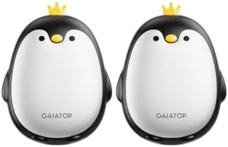 Gaiatop Magnetic Hand Warmers Rechargeable 2 Pack, 3 Settings Cute Pocket Penguin, Fast Hot Hands Reusable Portable Electric Heater for Camping Hunting Golf, Stocking Stuffers Gifts for Women Men