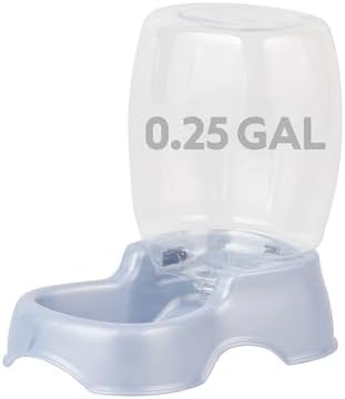 Petmate Pet Cafe Cat and Dog Water Dispenser Extra Small Water Bowl for Kittens and Puppies, USA Made, 0.25 GAL, 7.3"H, Pearl Ash Blue
