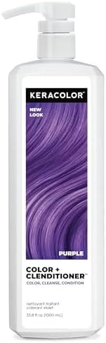 Keracolor Clenditioner PURPLE Hair Dye - Semi Permanent Hair Color Depositing Conditioner, Cruelty-free, 33.8 Fl. Oz.