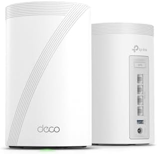 TP-Link Deco 7 Pro BE63 Tri-Band WiFi 7 BE10000 Whole Home Mesh System- 6-Stream 10 Gbps, 4x2.5G Ports Wired Backhaul, 4X Smart Internal Antennas, VPN, HomeShield, Free Expert Support (2-Pack)
