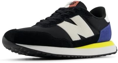 New Balance Men's 237 V1 Sneaker, 5614 Black/10% Darker Sea Salt, 4